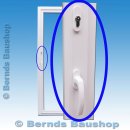 weiße Kunststoff Stulp-Balkontür | 2-fach Glas | flache Balkontürschwelle | beidseitig abschließbar | 160 x 210