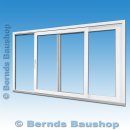 weiße Kunststoff Hebeschiebetür (HST) | 248 x 214,5 (B x H) | links: Festelement | rechts: Hebe-Schiebe-Flügel | XL901