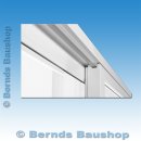 weiße Kunststoff Hebeschiebetür (HST) | 248 x 214,5 (B x H) | links: Festelement | rechts: Hebe-Schiebe-Flügel | XL901