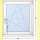 1 flg. Fenster | 90 x 100 | rechs | weiß | 2-fach Glas | ZC261