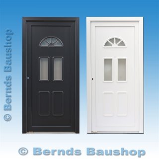 Kunststoff Haustür BK-06 – modern, Weiß / Anthrazit wählbar