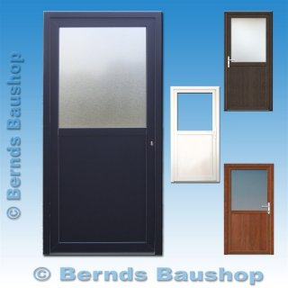 Nebeneingangstür Kunststoff | Weiß, Anthrazit, Golden Oak, Eiche Dunkel | Glasausschnitt | AK-12 | PM-12 | SO-12