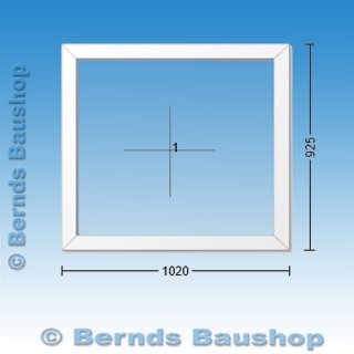 Festelement | 102 x 92,5 cm | 2-fach Glas | weiß | ZE581