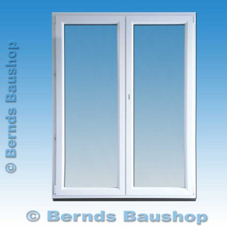 2 flg. Stulp - Balkontür innen weiß / außen weiß - ISO 4/16/4 130 x 200 links Dreh / rechts Dreh/Kipp