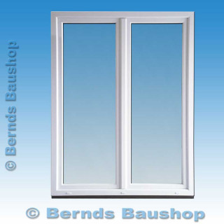 2 flg. Stulp - Balkontür innen weiß / außen weiß - ISO 4/16/4 130 x 210 links Dreh / rechts Dreh/Kipp