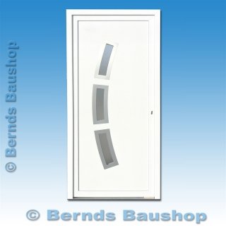 Haustür CK-17 | weiß | Ornamentglas 504 weiß