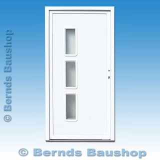 Kunststoff Haustür BK-04S | weiß | Höhe: 180 cm
