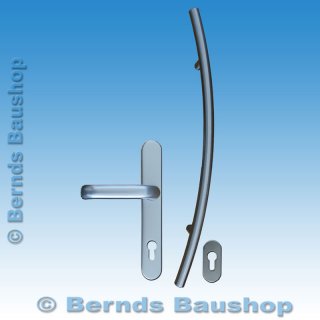 Edelstahl-Rohrgriff | gebogen | Komplettset Nr.02