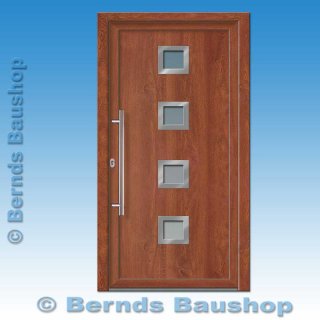 Haustür CK-18G innen weiß / außen Golden Oak