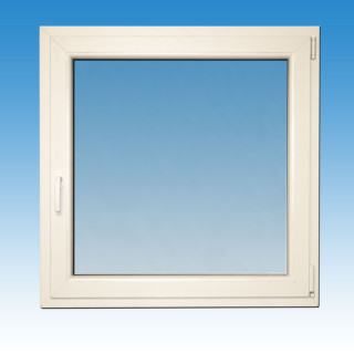 1 flg. Fenster innen weiß/ außen Golden Oak 100 x 100 cm DIN rechts einwärts öffnend