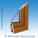 2 flg. Fenster | 184 x 117/138,5 inkl. Rollladen (Motor+Insektenrollo) | DK/DK | Golden Oak | 2-fach Glas | RA412