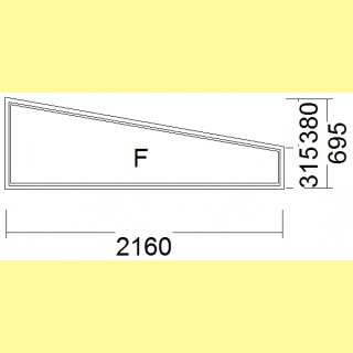 Festelement | 216 x 69,5/31,5 cm | beidseitig schokobraun | SA582