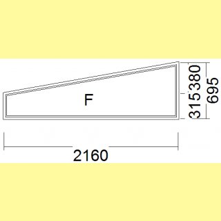 Festelement | 216 x 31,5/ 69,5 cm | beidseitig schokobraun | SA583