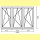 Fenster | 214 x 140 | 3x Dreh-Kipp | beidseitig Shogun | RA421