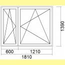 2 flg. Fenster | 181 x 139 | DK/DK | anthrazit | SB414