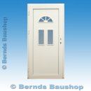 Haustür BK-06A | Ornamentglas 504 weiß | weiß / anthrazit glatt | 88 x 208 | DIN links einwärts öffnend