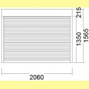 2 flg. Fenster | 206 x 135 + 21,5 cm Aufsatzrollladen mit Motor | DK/DK | schokobraun | 2-fach Glas | SF411
