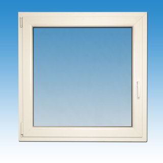 1 flg. Fenster | 80 x 100 | links & rechts | weiß | 2 fach Verglasung