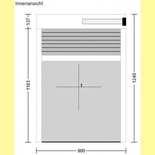 Vorbau-Rollladen | 45 Grad, 13,7 cm | weiss | 90 x 124 | SL811