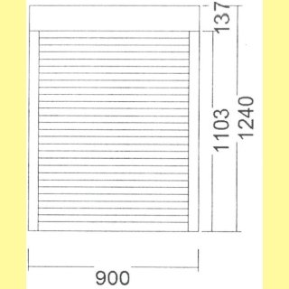 Vorbau-Rollladen | 45 Grad, 13,7 cm | weiss | 90 x 124 | SL811