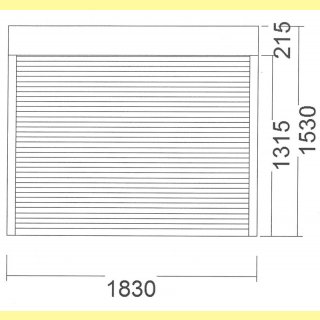 Aufsatz-Rollladen | 21,5er Kasten | weiss | 183 x 153 | Motorantrieb: rechts | SL812