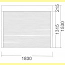 Aufsatz-Rollladen | 21,5er Kasten | weiss | 183 x 153 |...