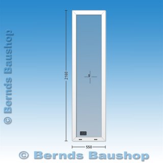 Festelement | 55 x 216 cm | 3-fach Glas Royal King | weiß | TA581