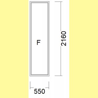 Festelement | 55 x 216 cm | 3-fach Glas Royal King | weiß | TA581