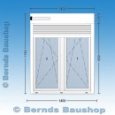 Fenster mit Aufsatzrollladen | 140 x 155 + 21,5 cm |...