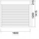 Aufsatz-Rollladen | 21,5er Kasten | weiss | 160 x 141,5 |...