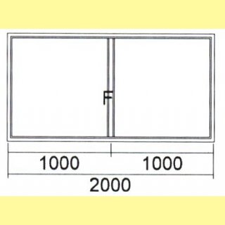 Festelement | 200 x 120 cm | 2-fach-Glas | weiß | RL581