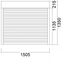 Aufsatz-Rollladen | 21,5er Kasten | weiss | 150,5 x 135 |...