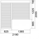 2 tlg. Vorbau-Rollladen | 45 Grad, 16,5 cm | braun | 219...