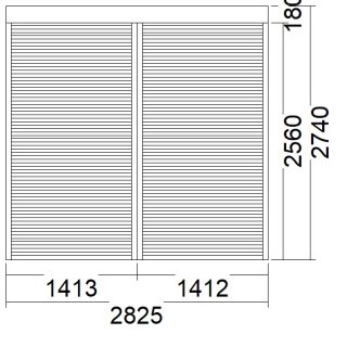 2 tlg. Vorbau-Rollladen | 45 Grad, 18 cm | anthrazit | 282,5 x 274 | UA814