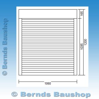 Unterputzvorbau-Rollladen | 16,5 cm | weiss | 106 x 120 | UA815
