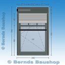 Fenster mit Sprossen und Rollladen | 103 x 135 / 156,5 |...