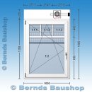 Fenster mit Sprossen und Rollladen | 103 x 135 / 156,5 |...