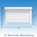 Vorbau-Rollladen | 45 Grad, 13,7 cm | weiss | 120 x 75 |...