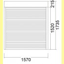 Aufsatz-Rollladen | 21,5er Kasten | weiss | 157 x 173,5 |...