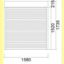 Aufsatz-Rollladen | 21,5er Kasten | weiss | 158 x 173,5 |...