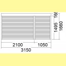 2 tlg. Vorbau-Rollladen | 45 Grad, 16,5 cm | weiß |...