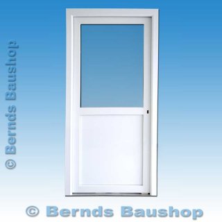 Kunststoff Nebeneingangstür AK-12 | weiß | Klarglas