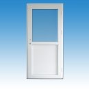 Kunststoff Nebeneingangstür AK-12 | weiß | Klarglas